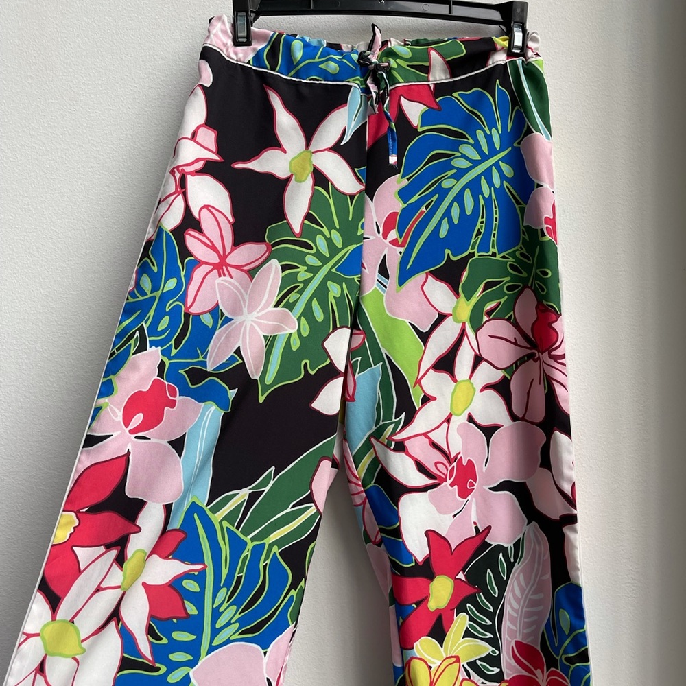 Zara NWT floral pants trousers - Picture 2 of 6